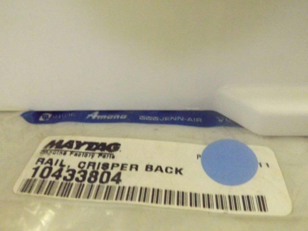 MAYTAG WHIRLPOOL REFRIGERATOR 10433804 BACK CRISPER RAIL NEW MAYTAG WHIRLPOOL REFRIGERATOR 10433804 BACK CRISPER RAIL NEW